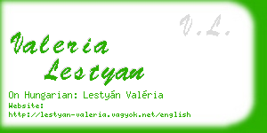 valeria lestyan business card