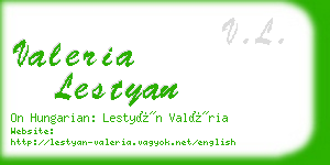 valeria lestyan business card